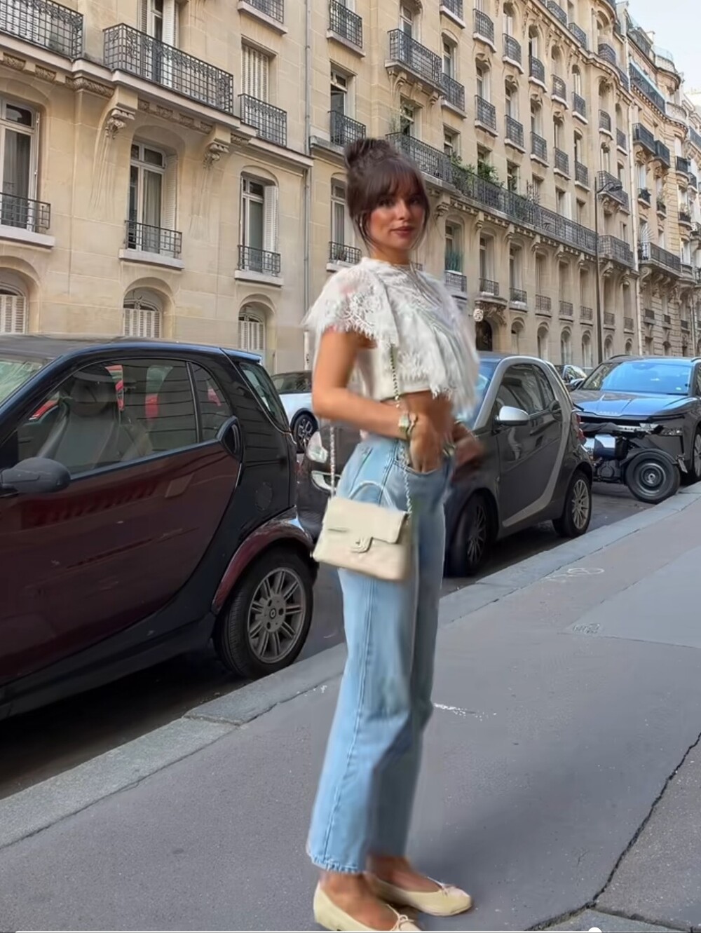ZARA COMBINATION RUFFLE TOP - Picture 6 of 10